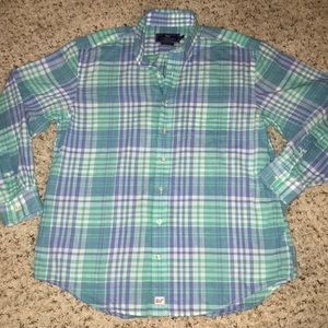 Men’s vineyard vines blue madras murray shirt